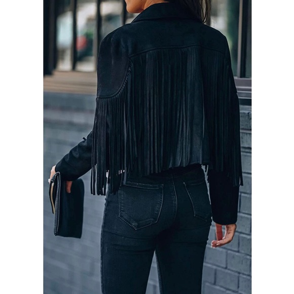 Vintage Leather Tassel Jacket - Picture 3 of 7